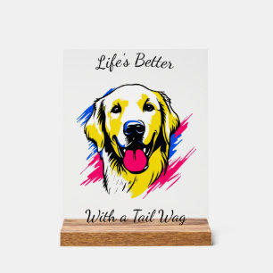Design personnalisable de retriever doré dans le s