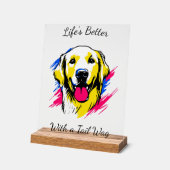Design personnalisable de retriever doré dans le s (Angle)