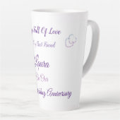 Design personnalisé 10e anniversaire Latte Mug (Angle droit)