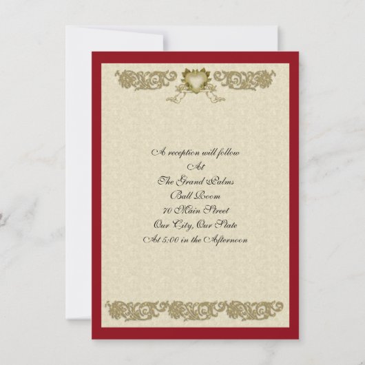 design personnalisé élégant faire-part de mariage (Dos)