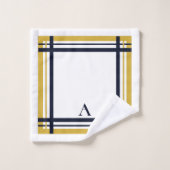 Design personnalisé Gold et Navy (Gant de toilette)