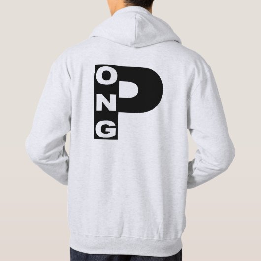 Design PING PONG - Sweat met as Hoodie (Achterkant)