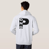 Design PING PONG - Sweat met as Hoodie (Achterkant volledig)