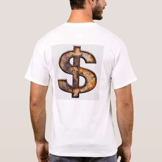 design pour t-shirt Un signe dollar avec une morsu (Dos)