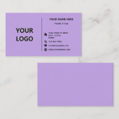 Design professionnel Carte de visite pourpre Exemp (Devant / Derrière)