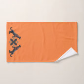 Design profondément orange et scandinave (Serviette à main)