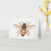 Design Queen Bee sur une carte de voeux (Fleur jaune)