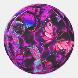 Design Reef Butterfly Ronde Sticker