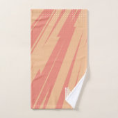 Design rétro abstrait rose et orange (Serviette à main)