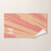 Design rétro abstrait rose et orange (Serviette à main)