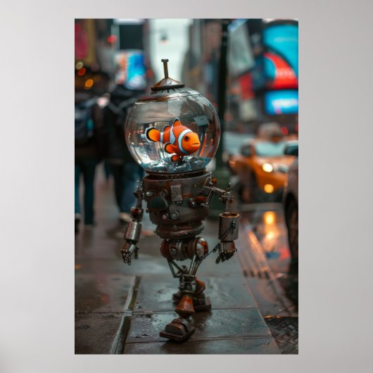 Design robotique unique - Poster de tête de bol de (Devant)