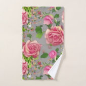 Design Rose de jardin de campagne français élégant (Serviette à main)
