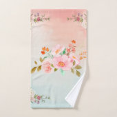 Design rose floral, Fleurs florissantes (Serviette à main)