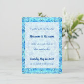 Design rose opulent dans une invitation turquoise (Debout devant)