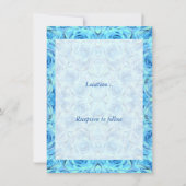Design rose opulent dans une invitation turquoise (Dos)
