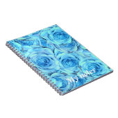Design rose opulent en carnet turquoise (Côté Droit)