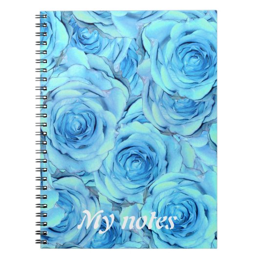 Design rose opulent en carnet turquoise (Devant)