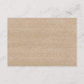 Design rustique mariage bio Carte de remerciements (Dos)