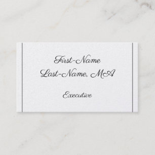 Design, Script, Carte de visite exécutif