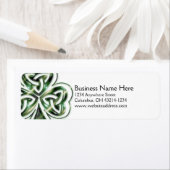 Design Shamrock celtique 2 Étiquettes d'adresse de (En situation)