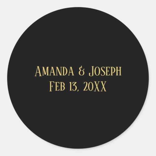 Design simple Black&Gold - Sticker circulaire (Devant)