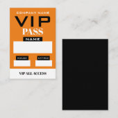 Design simple, cartes VIP (Devant / Derrière)