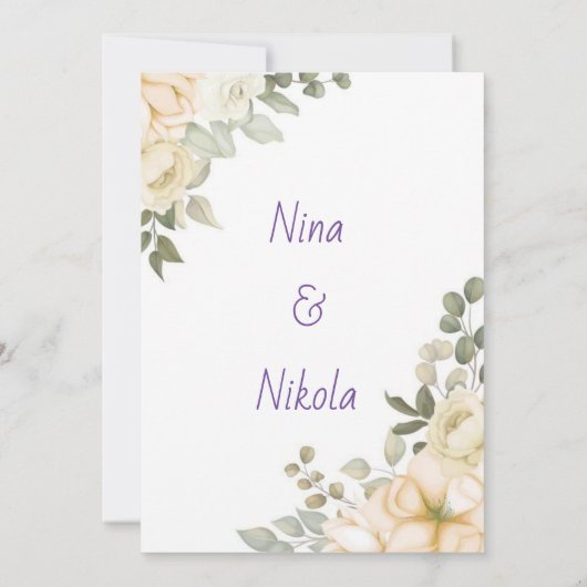 Design simple et élégant Invitation (Dos)