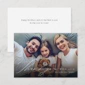 Design simple et élégant photo merci (Devant / Derrière)