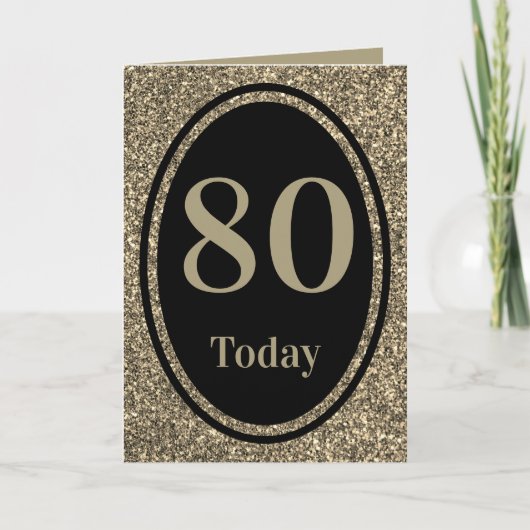 Design spécial par la carte d'anniversaire 80e (Devant)