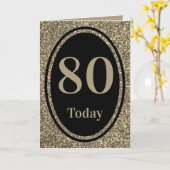 Design spécial par la carte d'anniversaire 80e (Fleur jaune)