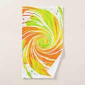 Design spiral vert et orange (Serviette à main)