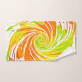 Design spiral vert et orange (Serviette à main)