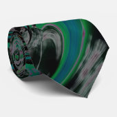 Design Stropdas - Peacock Swirl (Opgerold)