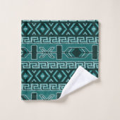 Design sud-ouest aztèque Turquoise (Gant de toilette)