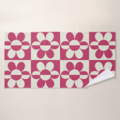 Design super rétro sans couture avec marguerite vi (Serviette de bain)