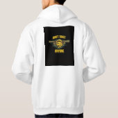 design sweat - shirt à capuche noir et jaune (Dos)