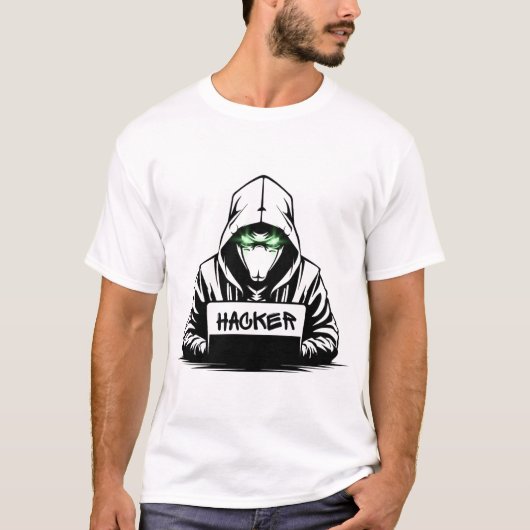 Design T-Shirt Black Hacker (Devant)