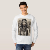 Design T-shirt de la Linework amérindienne (Devant entier)