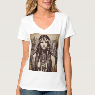Design T-shirt de la Linework amérindienne