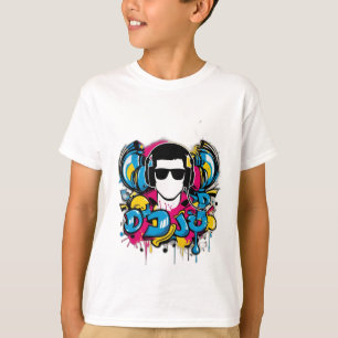 Design T-shirt DJ Graffiti dynamique