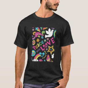 design tekenen mindfulness love relaxation 60s eas t-shirt