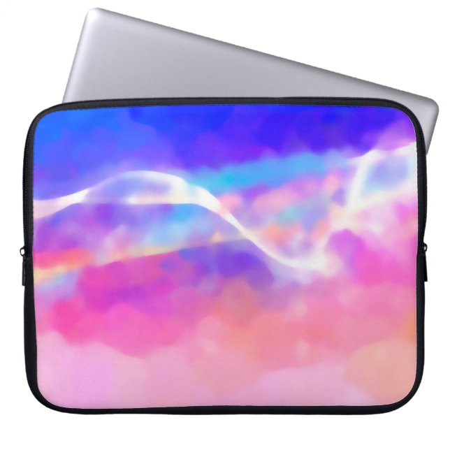design textuur digitale kunstachtergrond abstracte laptop sleeve (Voorkant)