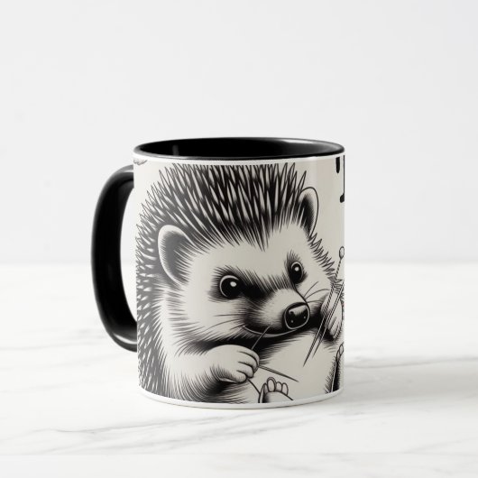 Design: "The Hedgehog - Nature's Tailor" Mok (Voorkant links)