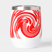 Design tourbillon rouge sur bouteille d'eau (Arrière)