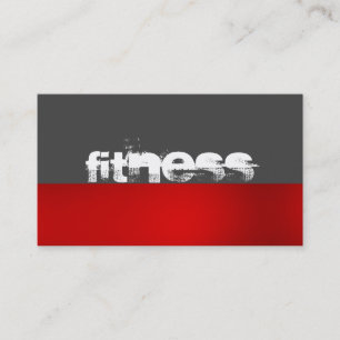 Design Trend Grey Red Fitness Carte de visite spor
