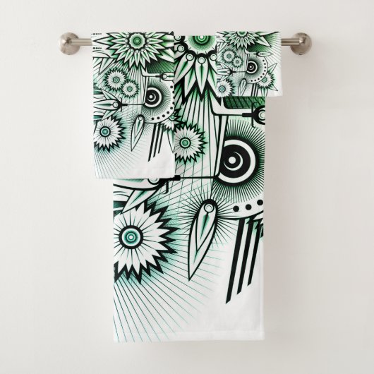 Design tribal teinte verte (En situation)