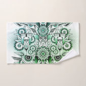 Design tribal teinte verte (Serviette à main)