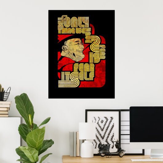 Design typographique de la peur FDR Impression (Bureau à domicile)