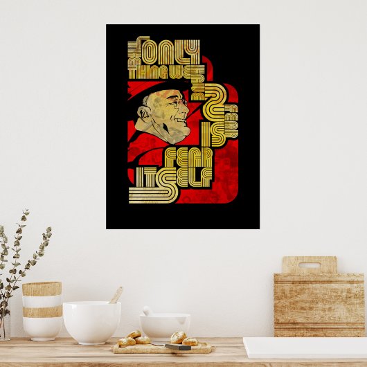 Design typographique de la peur FDR Impression (Cuisine)