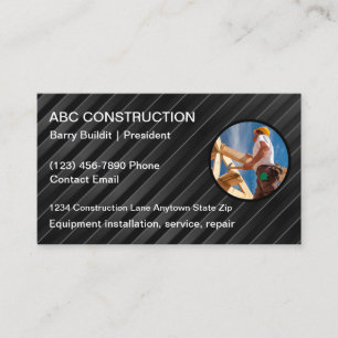 Design unique Carte de visite de construction